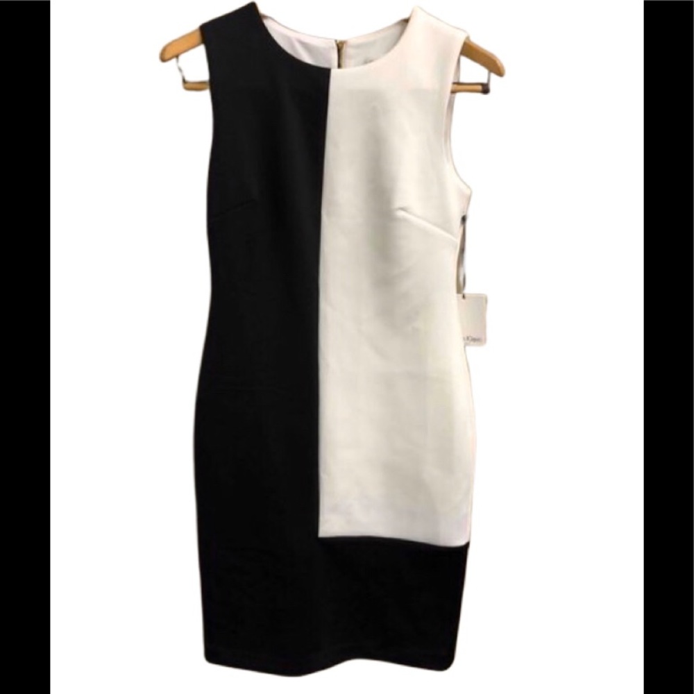 Calvin Klein black and white dress NWT